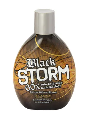 Millenium Tanning - Black Storm Premium Tanning Lotion  60x Auto-Darkening Tan Technology Extreme Silicone Bronzer - 13.5 Ounce - Millennium tanning lotion