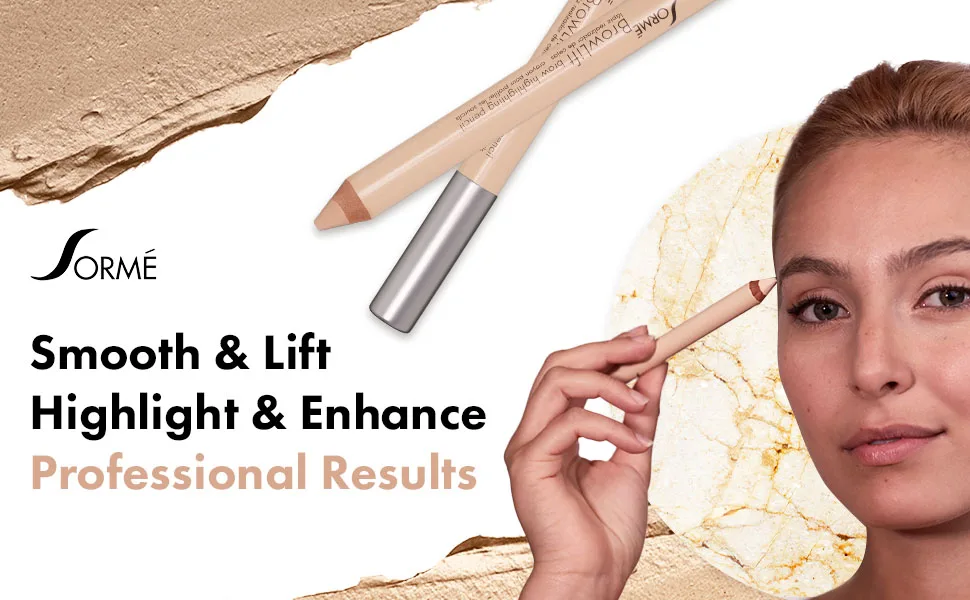 SORME Treatment Cosmetics Eyebrow Pencil - Brow Lift Highlighting Pencil for Wide Awake & Youthful Appearance - Unscented - Banner 1