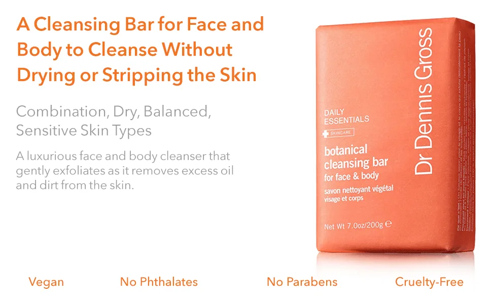 Dr. Dennis Gross DRx Botanical Cleansing Bar: for Dry or Sensitive Skin  7 oz - DRx Botanical Cleansing Bar