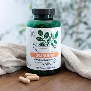 Vitanica  Ovablend  Hormone Balance Support  Vegan  180 Capsules - OvaBlend