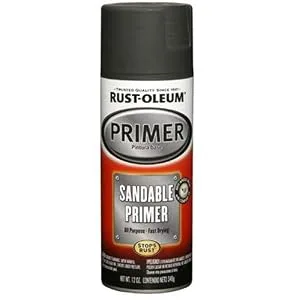 Rust-Oleum 249418 Automotive Sandable Primer Spray Paint  12 Ounce  Black  12 Fl Oz 12 oz Black - product information 1