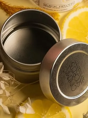 CINEMA SECRETS Pro Cosmetics Cleansing Tin - pour in tin for dip method makeup lemon brush cleaner
