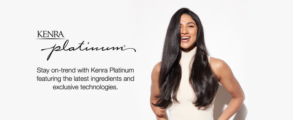 Kenra Perfect Medium Spray 13 | Provides Styling Control Without Stiffness | Medium Hold | Fast-Drying Formulation | High Shine Finish | All Hair Types 80% VOC 10-Ounce - Kenra Platinum Brand Banner