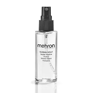 Mehron Barrier Spray - Makeup Sealer and Setting Spray (2 Ounce) - barrier spray mehron skin prep makeup