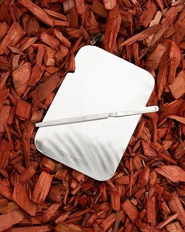 Cinema Secrets Stainless Steel Makeup Palette Medium - SS Tools wood chips
