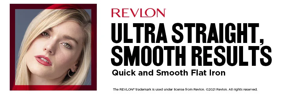 Revlon Smooth and Straight Ceramic Flat Iron | Fast Results  Smooth Styles (1 in) - flatiron; flatirons; straightener; straighteners; hairstraightener; hairstraighteners; ceramic