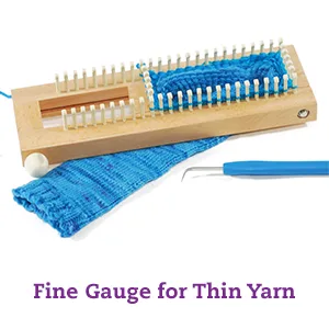 Authentic Knitting Board Sock Loom Original  Fine Gauge Wood Loom - Fine Gauge for Thin Yarn