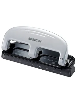 Bostitch Office Three-Hole Punch  Silver/Black (2101)  12 Sheet Black - 2220 top left