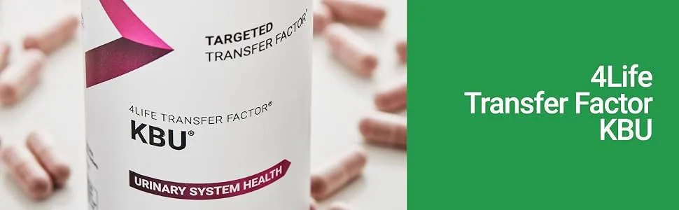 4Life Transfer Factor KBU - Dietary Supplement Supports Kidney  Bladder  and Urinary Health - Formula with Cranberry Extract  D-Mannose  and Blueberry - 120 Capsules - 4Life