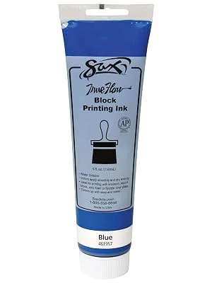 Sax True Flow Water Soluble Block Printing Ink - 5 Ounce Tube - Blue - 461957 - Blue ink