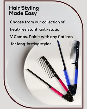 Herstyler Ceramic Flat Straightener Pink - herstyler hair comb