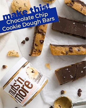 Nuts 'N More High Protein Spread - Cookie Butter - 16 ounces - Make Chocolate Chip Cookie Dough Bars with our spread