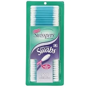 Swisspers Hot Colored Swab-500 ct (Color May Vary) - product information 1