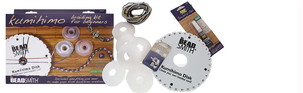 The Beadsmith Square Kumihimo Disk  6 inch Diameter  3/8  Thick Dense Foam  Jewelry Tools for Braiding  1 disks 6-Square - Kumihimo Braiding Kit for Beginners