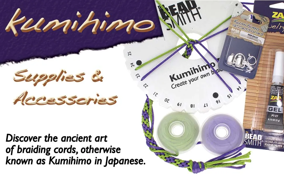 The Beadsmith Square Kumihimo Disk  6 inch Diameter  3/8  Thick Dense Foam  Jewelry Tools for Braiding  1 disks 6-Square - Kumihimo Supplies & Accessories Header