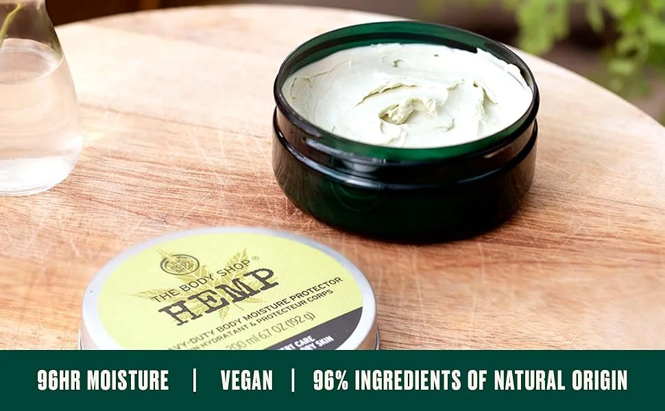 The Body Shop Heavy-Duty Body Moisture Protector  6.75 Oz - Hemp 96 HR moisture