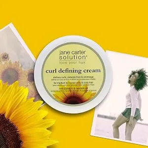 Jane Carter Solution Curl Defining Cream (6oz) - Reduce Frizz  Nourish  Lightweight - Product, Curls, Curly, Cream, Sunflower