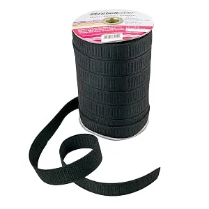 Stretchrite Flat Non-Roll Woven Polyester Elastic Spool  1-Inch by 50-Yards  Black - stretchrite black non-roll polyester woven elastic