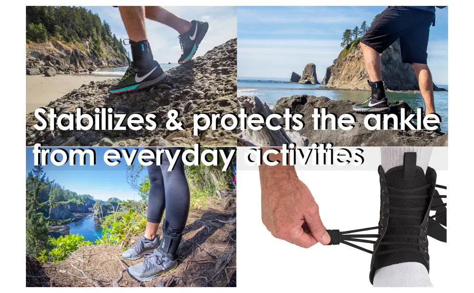 Ossur FormFit Ankle Brace with Speedlace & Figure 8 Straps | Single Pull Closure & Removable Semi-Rigid Stays | Ankle Immobilization Post Injury or Prophylactic Use | Durable Material | (Small) - FFANKLESPEED