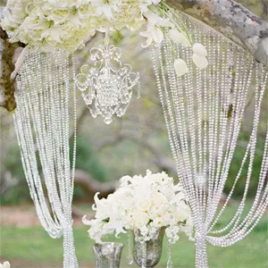 KUPOO 99 ft Clear Crystal Like Beads by The roll - Wedding Decorations (Colorful) - beads for wedding