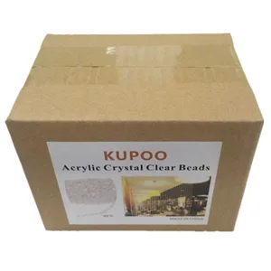 KUPOO 99 ft Clear Crystal Like Beads by The roll - Wedding Decorations (Colorful) - gift box