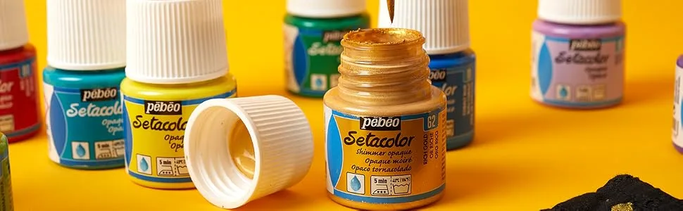 PEBEO Setacolor Opaque Fabric Paint 250-Milliliter Bottle  Black - Setacolor