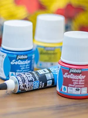 PEBEO Setacolor Opaque Fabric Paint 250-Milliliter Bottle  Black - setaolor