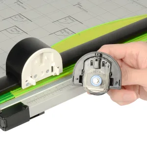 CARL 12 inch-Green Friendly  Professional Rotary Paper Trimmer  12-inch  15 Sheet Cutting Capacity  Black and Silver - replacement blade for rt-200n, 215n