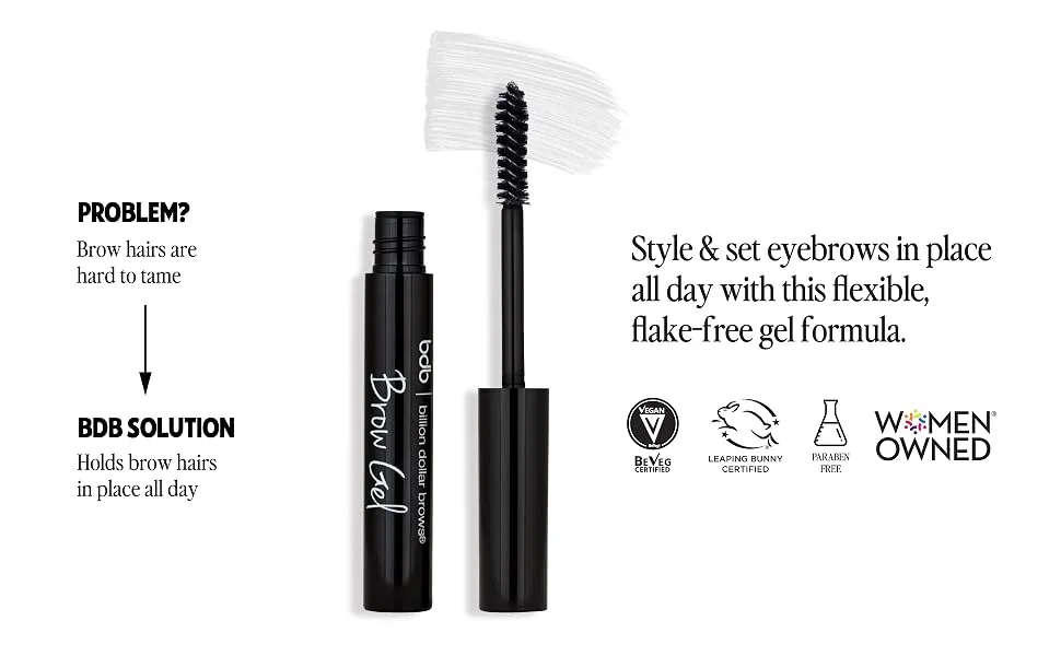 Billion Dollar Brows Eyebrow Gel for All-Day Glow  Hold  and Control - Cruelty Free - product information 2