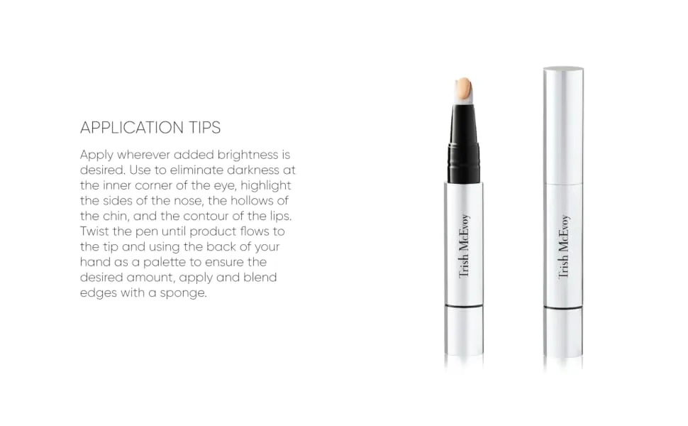 Trish McEvoy Correct & Brighten  Shadow Eraser  Shade 3 (Tan)  0.12 floz/3.8 ml - trish mcevoy correct and brighten shadow eraser
