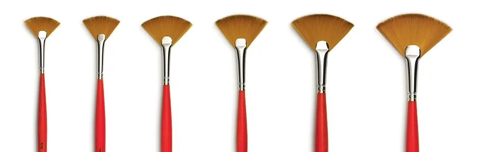 Raphael Kaerell Long Handle Oil & Acrylic Brush  Fan  2  Natural 2 Natural - raphael