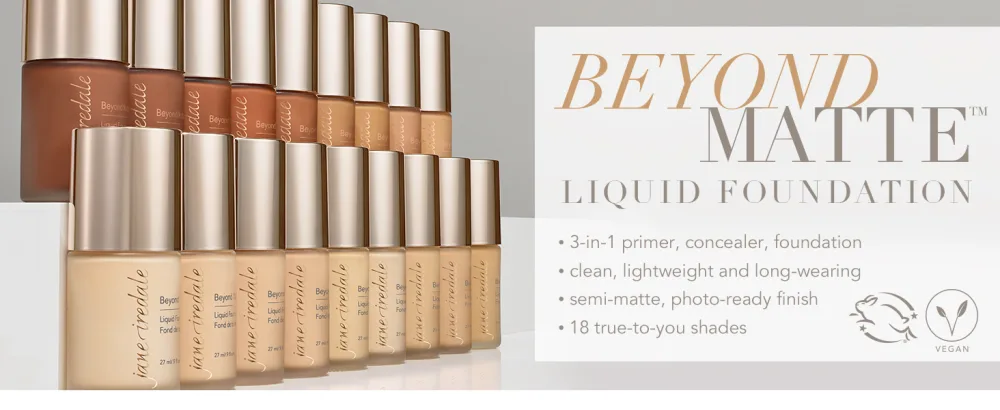 jane iredale Beyond Matte 3-in-1 Liquid Foundation Lightweight  Buildable Coverage with a Semi Matte Finish Vegan  Clean & Cruelty-Free Makeup M5 - jane iredale Beyond Matte liquid foundation long wearing vegan liquid makeup foundation clean