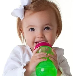 Nuby No-Spill Cup with Flex Straw  10 Ounce  Colors May Vary - silicone spout