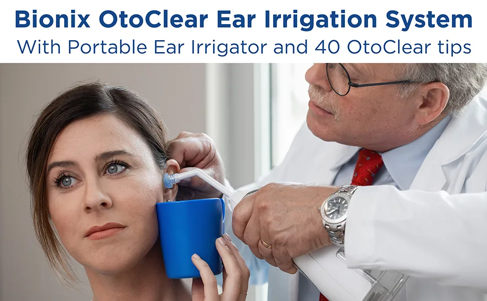 Bionix - OtoClear Ear Irrigation System  Comfortable  Easy-To-Use  For Safe Earwax Removal  Ideal for Healthcare Providers  Soft & Flexible (42-Piece Set) - Ear Irrigation System