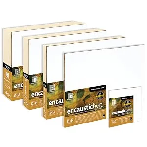 Ampersand Encausticbord Hardboard Panel for Encaustics and Mixed Media  1.5 Inch Depth Cradle  24X24 Inch (ENC152424) - Encausticbord