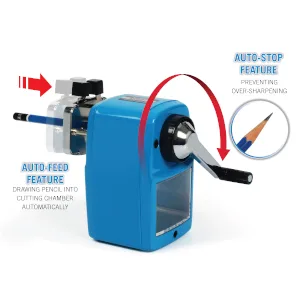 CARL Angel-5 Pencil Sharpener  Blue - automatically feeding pencil