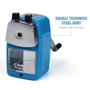 CARL Angel-5 Pencil Sharpener  Blue - steel housing