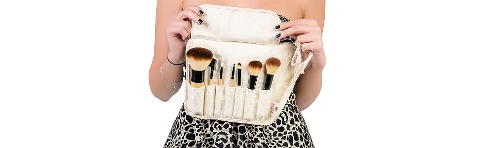 SHANY Bamboo Makeup Brush Set - Vegan Brushes With Premium Synthetic Hair & Cotton Pouch - 7pc - product information 10