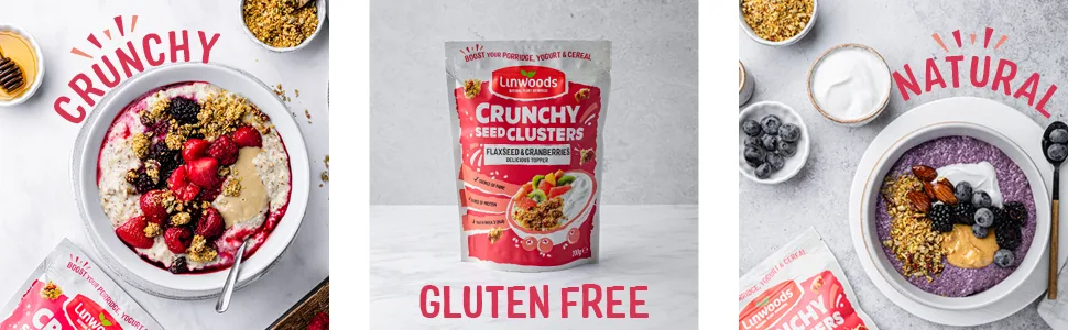  Linwoods Linwoods Crispy Seed Groups 200g - 3 Pack - Linseed & Cranberry - Croquant, Sans gluten, Naturel