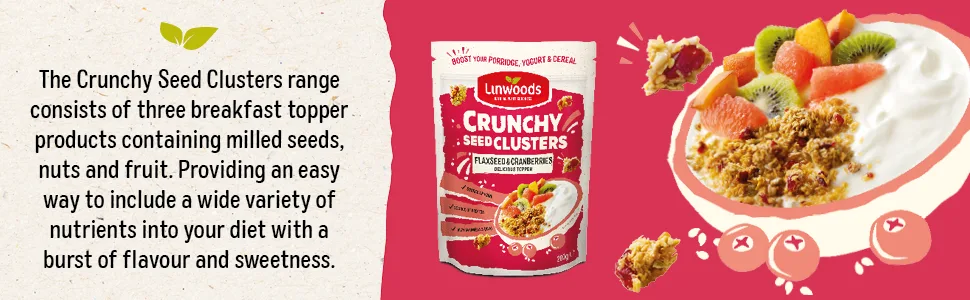  Linwoods Linwoods Crispy Seed Groups 200g - 3 Pack - Linseed & Cranberry - Graines croquantes Graines de lin et canneberges