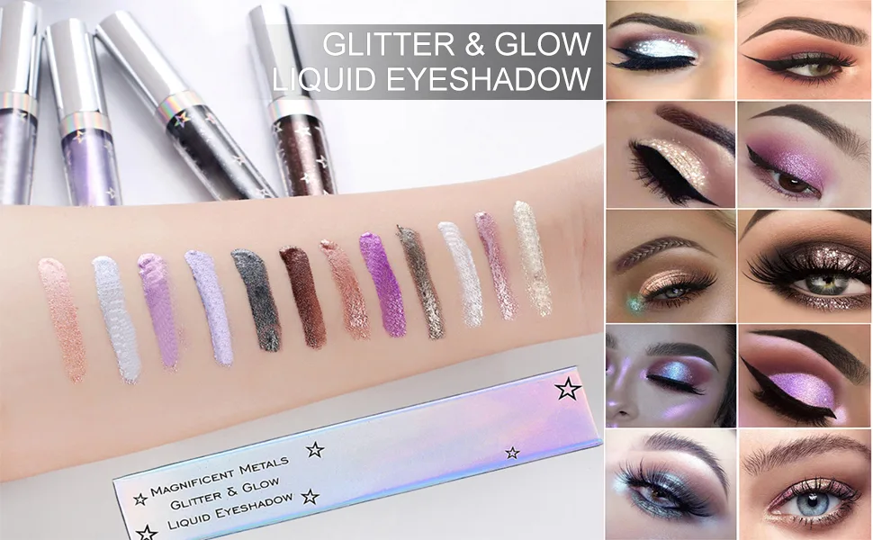  Allbestaye Long Lasting Eyeshadow Liquid Makeup Shimmering Metals Shiny Pen Waterproof Eyeshadow 104 3ml Pack of 1 - product information 6