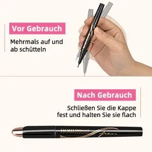  Rose Roll Waterproof Long-Lasting Eyebrow Pencil with 4 Tips Eyebrow Pencil for Natural Eye Make-Up (Black) - Crayon à sourcils