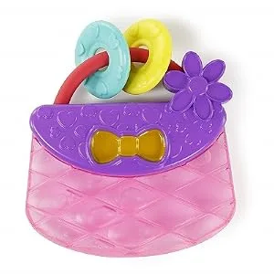 Bright Starts Carry & Teethe Purse Chillable Teether Toy  Ages 3 months +  Pretty in Pink - product information 1