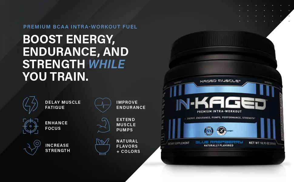 Kaged Muscle In-Kaged - strength muscle intra workout pre workout preworkout pre-workout energy pumps endurance