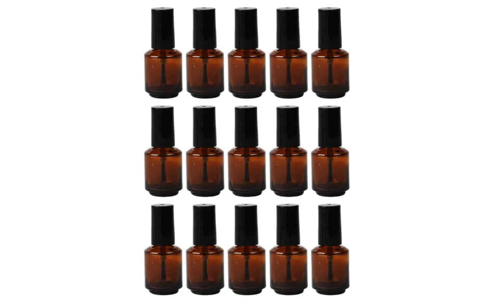  HONMEET 15ml Glass Vacuum Polish Bottles Cylindrical Bottles Brush Included Screw Cap Waterproof - product information 4