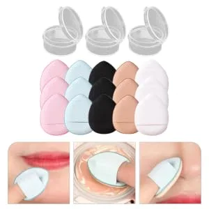  HONMEET 15Pcs Puffs Cream Foundation Puff Water Drops Makeup Fingers Powder Makeup Powder Puff Polyurethane Hydrophilic Finger Pad Miss - product information 2