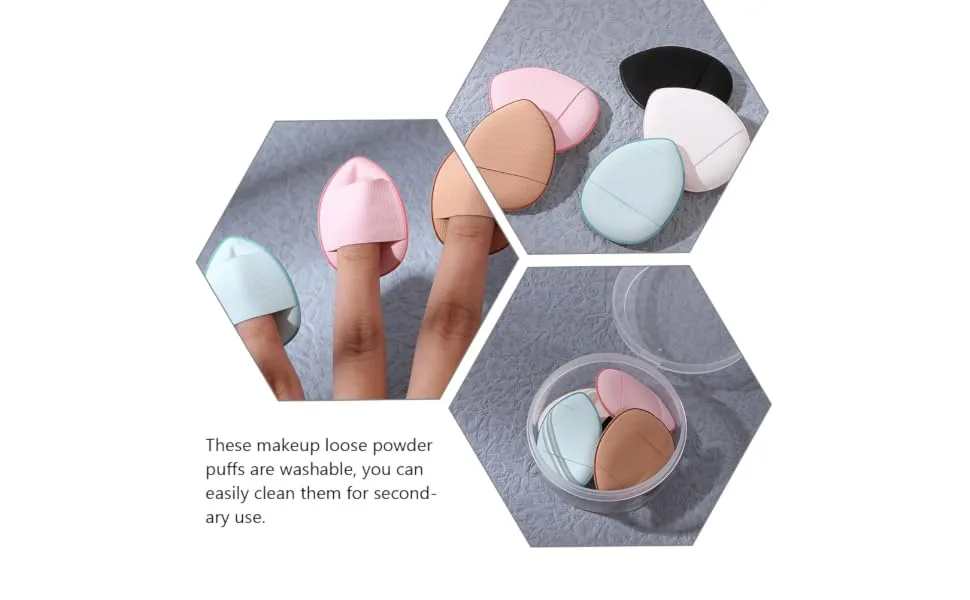  HONMEET 15Pcs Puffs Cream Foundation Puff Water Drops Makeup Fingers Powder Makeup Powder Puff Polyurethane Hydrophilic Finger Pad Miss - product information 7