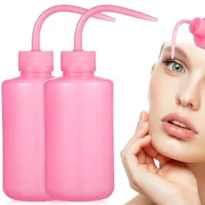 HONMEET 2pcs Eyelash Shampoo Bottle Water Bottle For Eyelash Extensions Water Container Soft Bottle False Eyelashes Plastic Wash - product information 1