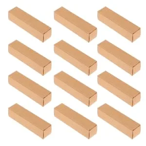  BCOATH 50Pcs Boxes Handmade Paper Box Essential Oil Box Lipstick Boxes Holder Essential Oil Cosmetic Brown Kraft Paper - product information 1