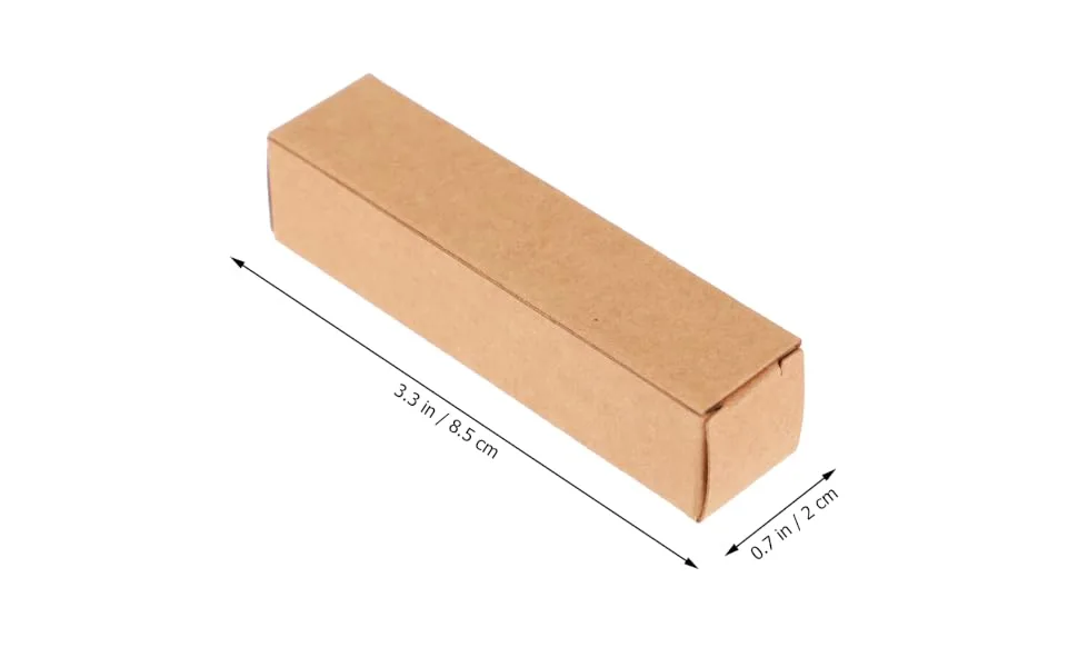 BCOATH 50Pcs Boxes Handmade Paper Box Essential Oil Box Lipstick Boxes Holder Essential Oil Cosmetic Brown Kraft Paper - product information 3